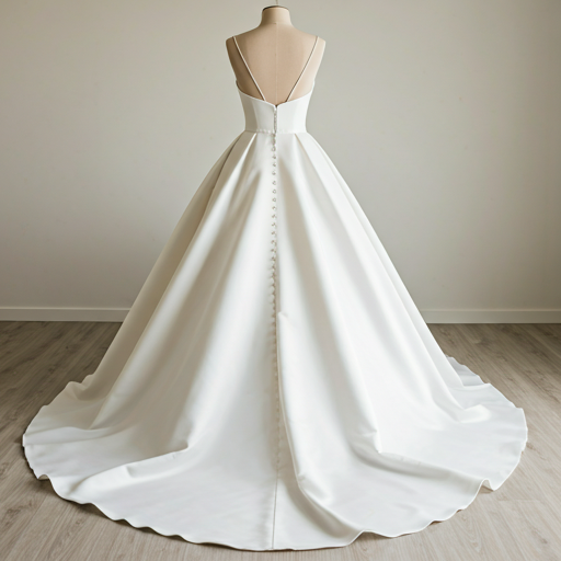 Wedding gown alteration on mannequin