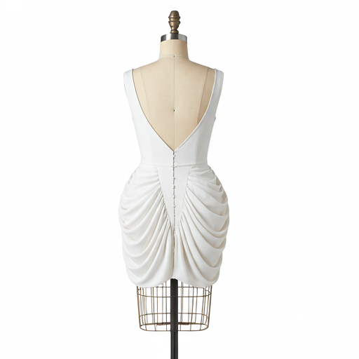 Silk bustle train work